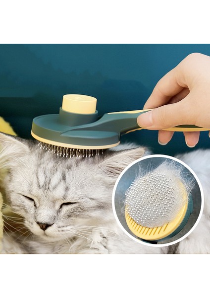 Mavi Kedi Fırça Kendi Kendini Temizleyen Slicker Köpek Fırçası Kediler Için Tımar Aracı Saç Gevşek Karışık Köpek Masaj Tarak Kaldırır Kedi Aksesuarları (Yurt Dışından) modelleri