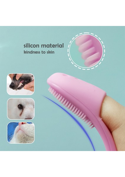 Mor Pet Silikon Parmak Karyolası Diş Fırçası Kediler Köpekler Fırçalama Parmak Karyolası Evcil Hayvan Dişleri Ağız Temizleme Ürünleri Ek Olarak Perros (Yurt Dışından)