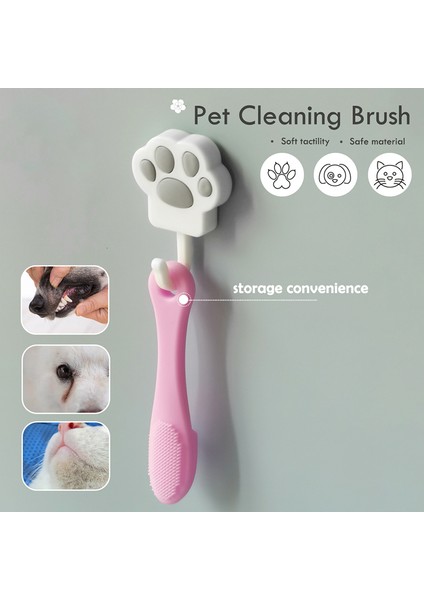 Mor Pet Silikon Parmak Karyolası Diş Fırçası Kediler Köpekler Fırçalama Parmak Karyolası Evcil Hayvan Dişleri Ağız Temizleme Ürünleri Ek Olarak Perros (Yurt Dışından)