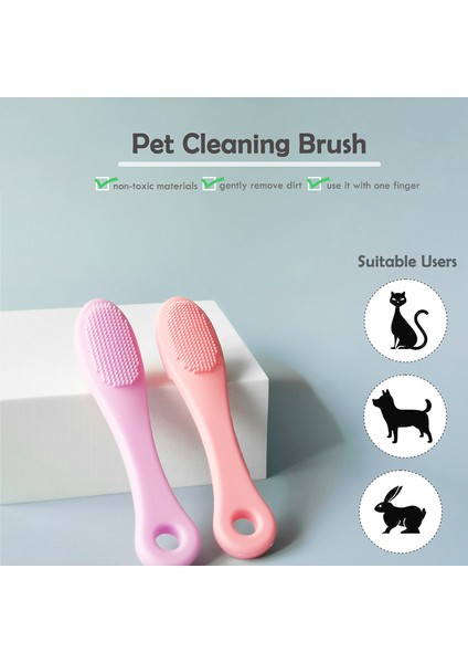 Mor Pet Silikon Parmak Karyolası Diş Fırçası Kediler Köpekler Fırçalama Parmak Karyolası Evcil Hayvan Dişleri Ağız Temizleme Ürünleri Ek Olarak Perros (Yurt Dışından)