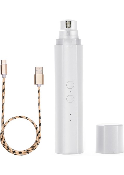 Beyaz Elektrikli Tırnak Makası Köpek Kedi Için Şarj Edilebilir USB Şarj Tırnak Öğütücüler Düşük Gürültü Kedi Paws Tırnak Bakım Giyotin Araçları (Yurt Dışından)