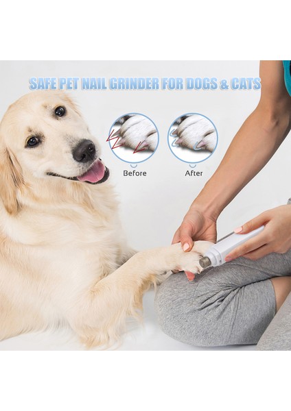 Beyaz Elektrikli Tırnak Makası Köpek Kedi Için Şarj Edilebilir USB Şarj Tırnak Öğütücüler Düşük Gürültü Kedi Paws Tırnak Bakım Giyotin Araçları (Yurt Dışından)