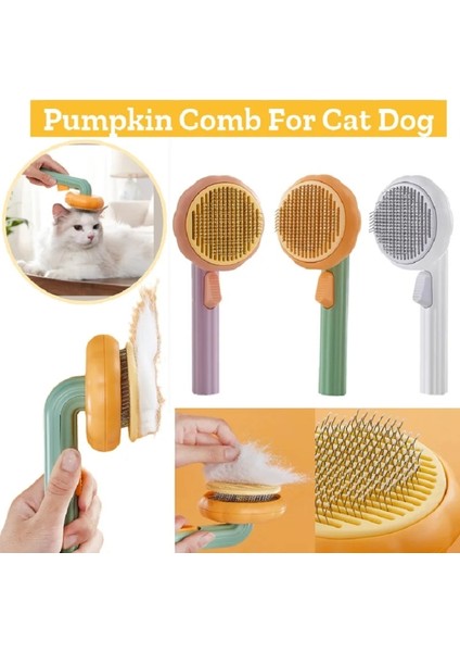 C Gri Pet Kabak Fırça Kedi Köpek Temizleme Slicker Tarak Köpek Bakım Aracı Kolay Gevşek Karışık Saçları Kaldırır (Yurt Dışından)