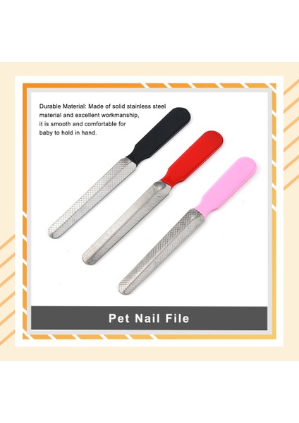 Kırmızı Paslanmaz Çelik Evcil Hayvan Tırnak Törpüsü Küçük Hayvanlar Parlatıcı Bakım Aşınmaya Dayanıklı Metal Tırnak Parlatıcı Köpekler Pet Shop (Yurt Dışından) fırsatları