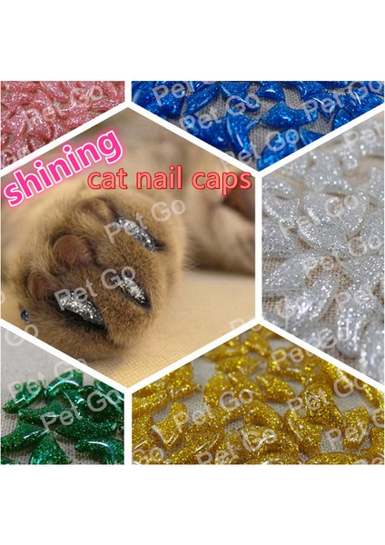 Beyaz S 20 Adet Yumuşak Kedi Tırnak Kapakları / Kedi Tırnak Kapağı / Pençe Pençesi / Ücretsiz Tutkal ve Aplikatör ile Pet Silikon Tırnak Koruyucu / Boyut Xs S M L (Yurt Dışından)