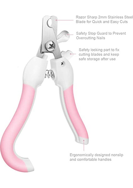 Pembe 14.5x5.5 cm Profesyonel Evcil Hayvan Tırnak Makası Çelik Köpek Kedi Tırnak Giyotin Emek Tasarrufu Sağlayan Tırnak Makası Kullanışlı Köpek Bakım Malzemeleri (Yurt Dışından)