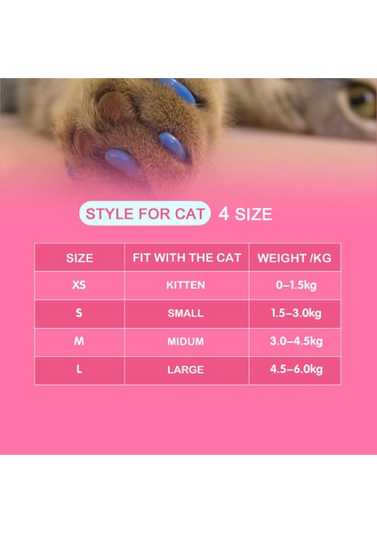 Elektrik Yeşil L 20 Adet/grup Moda Blister Kart Yumuşak Silikon Kedi Tırnak Kapakları Kedi Paw Pençe Pet Tırnak Koruyucu Yapışkan Tutkal ve Aplikatör ile (Yurt Dışından) fırsatları