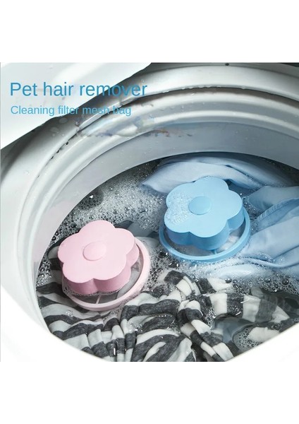 Çiçekler-Pembe 10 Adet Pet Epilasyon Artefakt Yeniden Kullanılabilir Filtre Çamaşır Makinesi Temizleme Aracı Filtre Net Çanta Kedi Köpek Saç Temizleme Torbası Kedi Malzemeleri (Yurt Dışından)