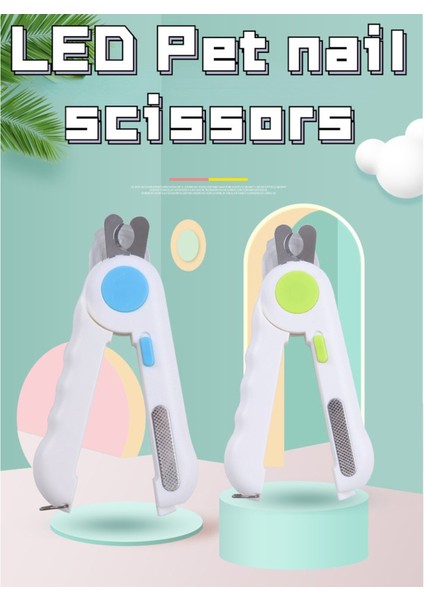 Yeşil LED Işıklı Pet Köpek Tırnak Makası LED Işıklı Güvenli Kedi Pet Tırnak Kesici Makinesi Paslanmaz Çelik Tırnak Makası Düzeltici Pet Malzemeleri Ücretsiz (Yurt Dışından)