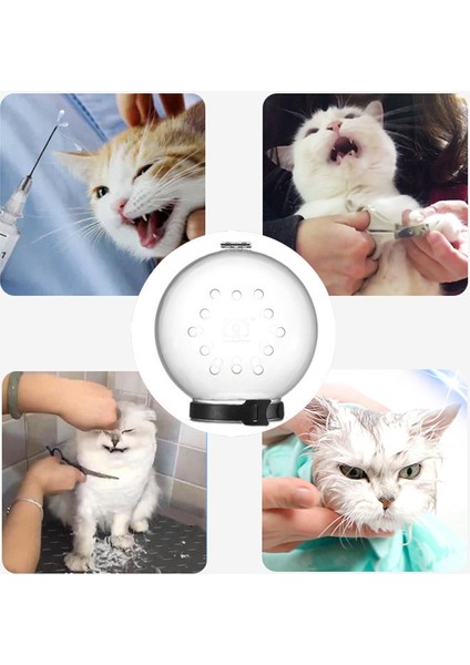 L (15.1X14X8 Cm) Anti-Isırık Nefes Alabilir Anti-Yalama Kedi Aksesuarları Koruyucu Kedi Uzay Kaput Bakım Maskesi Kedi Namlu Banyo Küçük Kedi Için Bakım (Yurt Dışından)