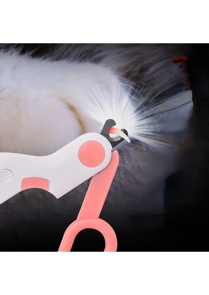Led Tarzı Pembe Kedi Tırnak Makası Makas Led Işık Evcil Köpekler Tırnak Ayak Makası Yavru Köpek Pençe Tırnak Makası Kediler Bakım Temizlik Malzemeleri (Yurt Dışından)