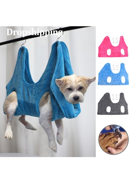 Mavi L Pet Kedi Bakım Hamak Kedi Bakım Hamakları Kısıtlama Çantası Yavru Köpek Kedi Tırnak Klip Kırpma Banyo Çantası (Yurt Dışından)