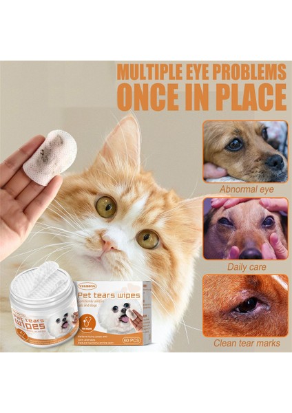 Beyaz 60 Adet Göz Pet Islak Mendiller Köpek Kedi Gözyaşı Leke Çıkarma Temiz Kağıt Pet Göz Bakım Araçları Mendil Pet Sağlık (Yurt Dışından) modelleri