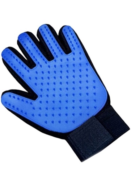 Mavi Sağ El Kedi Köpek Pet Tarak Bakım Dökülme Fırçası Eldiven Temizlik Sırt Masajı Hayvan Banyo Epilasyon Aksesuarları (Yurt Dışından)