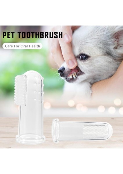 1 Takım Temiz Diş Kedi ve Köpek Yumuşak Pet Parmak Diş Fırçası Teddy Köpek Fırçası Ağız Kokusu Tartar Diş Aracı Köpek Kedi Temizleme Pet Malzemeleri (Yurt Dışından)