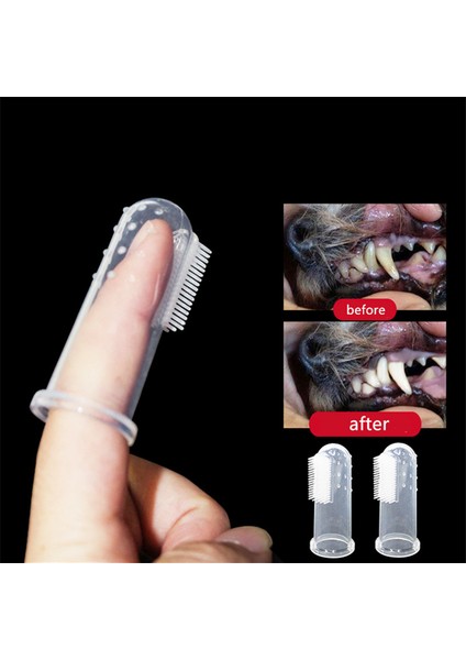 1 Takım Temiz Diş Kedi ve Köpek Yumuşak Pet Parmak Diş Fırçası Teddy Köpek Fırçası Ağız Kokusu Tartar Diş Aracı Köpek Kedi Temizleme Pet Malzemeleri (Yurt Dışından)