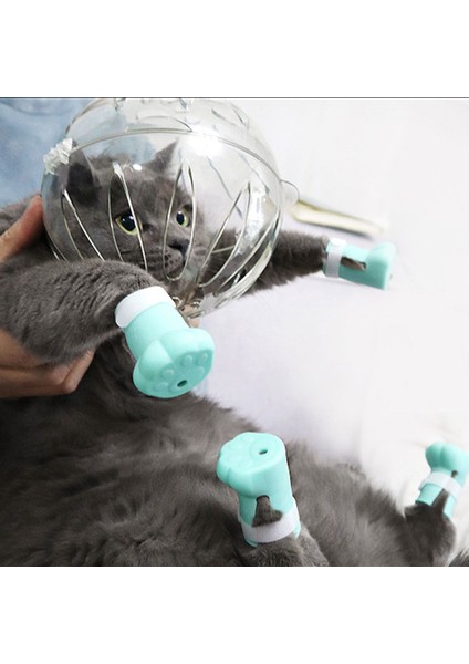 Büyük Kedi Namlu Bot Seti Anti Bite Nefes Alan Kaput Kediler Kask Paw Kapak ile Taşınabilir Astronot Kask Bakım Için (Yurt Dışından)