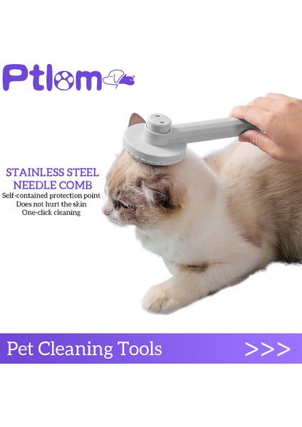 Gri 20X7.5X4 Cm Pet Kedi Tarak Köpek Fırçası Kaldırma Karışık Saç Köpek Bakım Aracı Kendi Kendini Temizleyen Slicker Fırça Yavru Saç Özel Iğne Tarak (Yurt Dışından) fiyatları