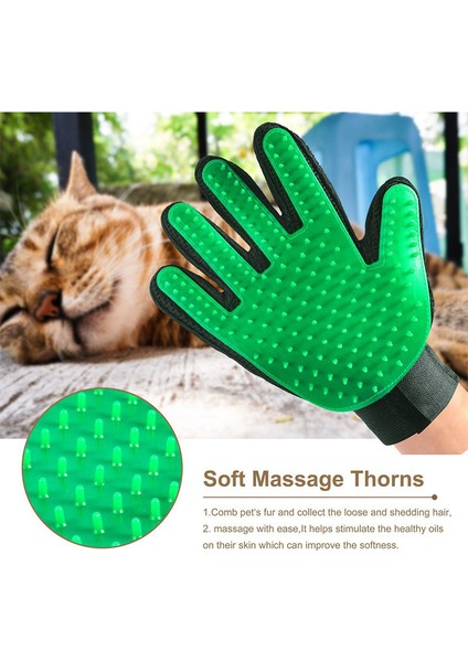B (Yeşil) Sağ El Yeni Pet Fırça Eldiven Tarak Kediler Bakım Pet Atma Salon Eldivenleri Tarak El Şekilli Eldiven Köpekler ve Kediler Için Pet Temiz Tarak (Yurt Dışından) fiyatları