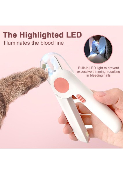 Mavi LED Pet Kedi Köpek Tırnak Makası Kesici Orak Paslanmaz Çelik Bakım Makas Clippers Köpek Kedi Pençeleri Köpek Kaynağı (Yurt Dışından)