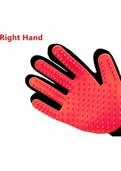 Kırmızı Sağ El Bir Boyut Pet Bakım Dökülme Fırçası Eldiven Etkili Temizlik Sırt Masajı Hayvan Banyo Kürk Epilasyon Kedi Köpek Taraklar (Yurt Dışından)