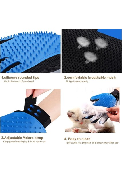 Kırmızı Sağ El Bir Boyut Pet Bakım Dökülme Fırçası Eldiven Etkili Temizlik Sırt Masajı Hayvan Banyo Kürk Epilasyon Kedi Köpek Taraklar (Yurt Dışından) indirimleri