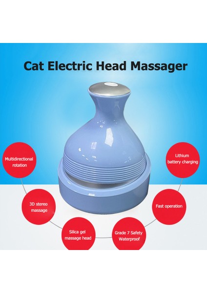 Beyaz Elektrikli Kafa Masaj Cihazı 3D Stereo Saç Derisi Stres Relax Kafa Masaj Aracı Saç Dökülmesini Önlemek Vücut Derin Doku Yoğurma Masajı (Yurt Dışından) modelleri