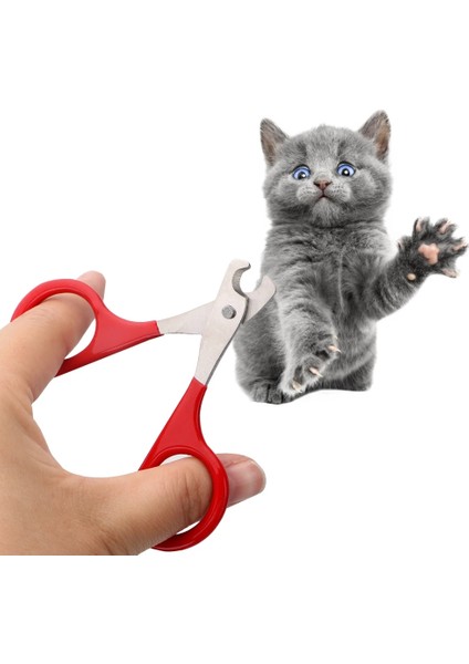 Kırmızı Evcil Hayvan Tırnak Makası Kedi Ayak Pençe Makası Giyotin Pet Profesyonel Kedi Tırnak Temizleme Aracı Küçük Köpek (Yurt Dışından)