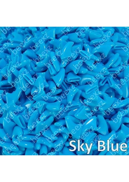 Sky Blue L 120 Adet - Kediler Için Yumuşak Tırnak Başlıkları + 6x Yapışkan Tutkal + 6x Aplikatör /* Xs, S, M, L, Pençe, Pençe, Kapak, Lot, Kedi */ (Yurt Dışından)