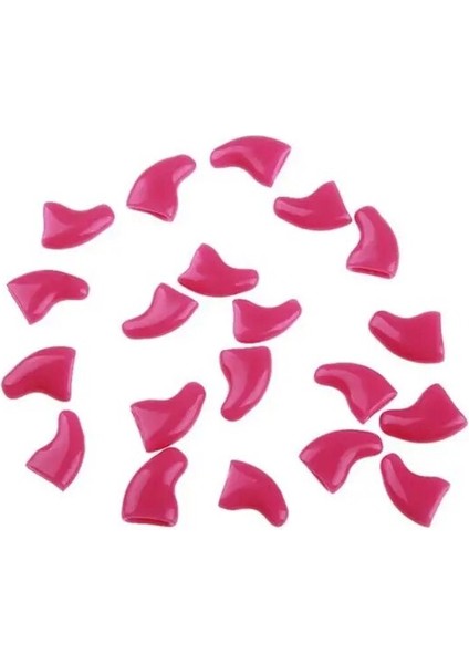 Pembe L 20 Adet Yumuşak Plastik Renkli Kedi Tırnak Kapakları Pençe Pençe Koruyucu Kapak Tutkal ile Profesyonel Pet Tırnak Kapakları Pet Kediler Için (Yurt Dışından)