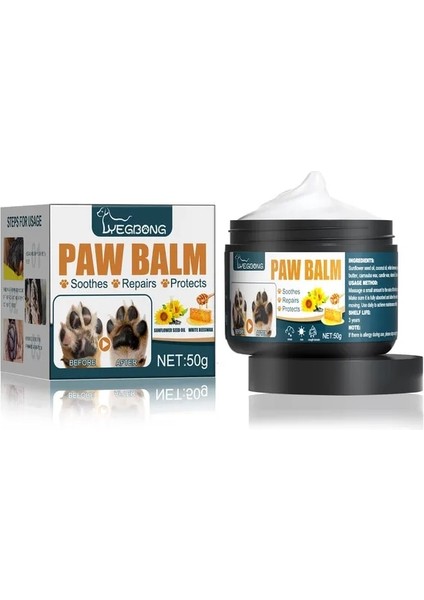 50G Pet Paw Balsamı 50G Paw Doğal Malzemeler Köpek Ayak Balsamı Paw Losyonu Balsamı Krem Köpek Kedi Yavrusu Yavru Kedi (Yurt Dışından)