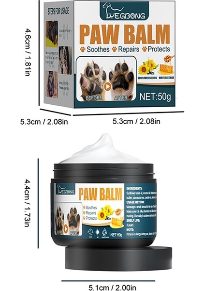 50G Pet Paw Balsamı 50G Paw Doğal Malzemeler Köpek Ayak Balsamı Paw Losyonu Balsamı Krem Köpek Kedi Yavrusu Yavru Kedi (Yurt Dışından) indirimleri