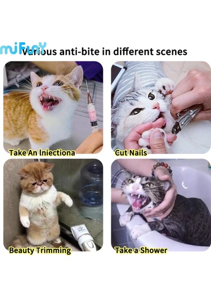 Kedi Ayak Koruyucu Anti-Isırık Kedi Namlu Yalama Önleyici Bakım Maskesi Nefes Alabilir Koruyucu Uzay Hood Kediler Kat Banyo Bakım Çantası Kedi Aksesuarları (Yurt Dışından) modelleri