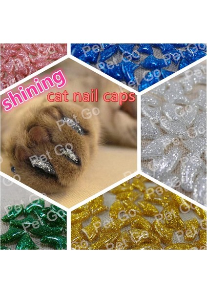 Tutkal M 20 Adet Yumuşak Kedi Tırnak Kapakları / Kedi Tırnak Kapağı / Pençe Pençesi / Ücretsiz Tutkal ve Aplikatör ile Pet Silikon Tırnak Koruyucu / Boyut Xs S M L (Yurt Dışından)