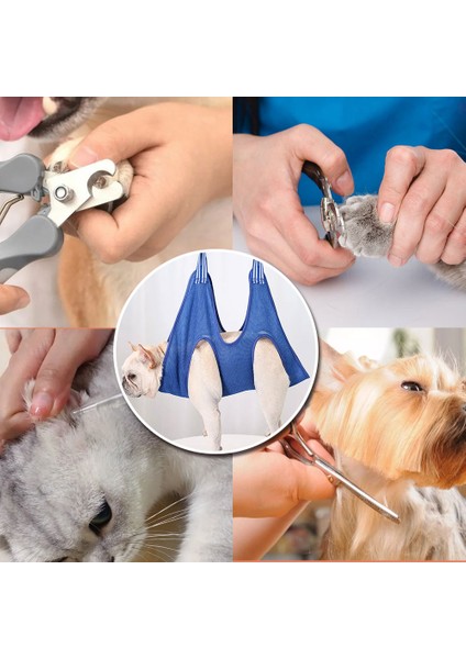 Pembe S Kedi Bakım Hamak Yardımcı Küçük Köpek Kediler Tırnak Klip Kırpma Banyo Çantası Anti Scratch Bite Restraint Asılı Çanta Evcil Hayvan Malzemeleri (Yurt Dışından) modelleri