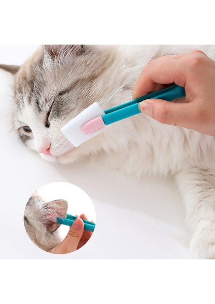 Mavi Pembe Yeni Yavru Tarak Klip Fırça Evcil Hayvan Bakım Aracı Köpek Kedi Kulaklar Gözler Saç Lekeleri Çıkarıcı Kabuk ve Balçık Kaldırmak (Yurt Dışından)