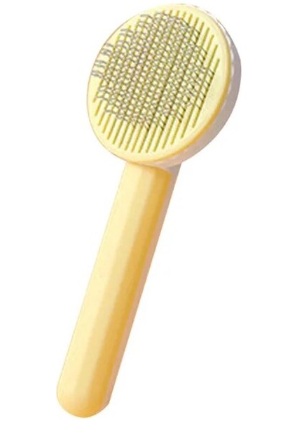 Sarı Kedi Fırça Pet Epilasyon Fırçası Kendi Kendini Temizleyen Slicker Fırça Kediler Köpekler Için Saç Çıkarıcı Kazıyıcı Yavru Tarak Bakım Aksesuarları (Yurt Dışından)