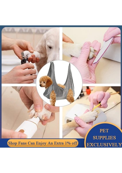 Gri Hamak M Pet Bakım Hamak Çivi Kesmek ve Saç Kurutma Için Yardımcı Köpek Yavru Kedi Kitty Pençe Bakımı Için Kırpma Banyo Kısıtlama Çantası (Yurt Dışından) indirimleri