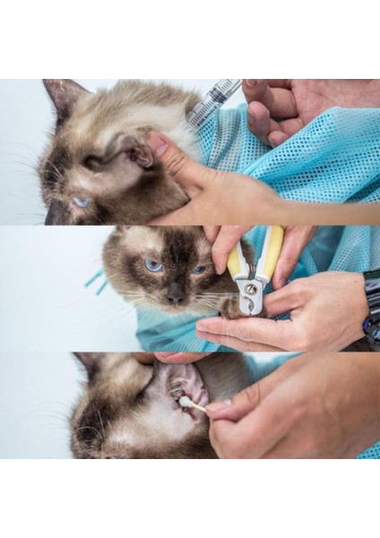 Turuncu Ikinci Nesil Örgü Kedi Bakım Banyo Çantası Ayarlanabilir Kediler Evcil Hayvan Tırnak Kırpma Anti Scratch Isırık Kısıtlama Için Yıkama Torbaları (Yurt Dışından)