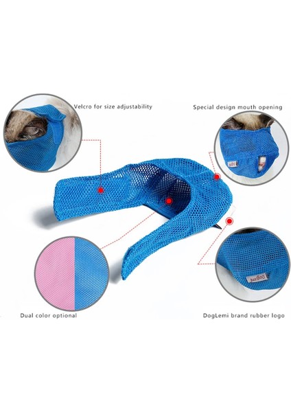 Pembe M Nefes Kedi Namlu Ağız Maskesi Kapak Pet Anti-Scratch Bite Banyo Bakım Banyo Temizleme Pet Malzemeleri (Yurt Dışından)