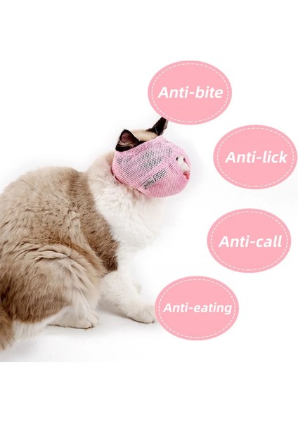 Pembe M Nefes Kedi Namlu Ağız Maskesi Kapak Pet Anti-Scratch Bite Banyo Bakım Banyo Temizleme Pet Malzemeleri (Yurt Dışından) modelleri