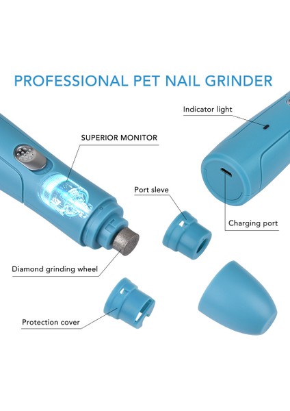 Tırnak Seti Evcil Hayvan Tırnak Törpüsü Seti USB Şarj Edilebilir Tırnak Makası Seti Köpek Için Elektrikli Sessiz Kedi Pençeleri Makas Bakım Düzeltici Araçları Malzemeleri (Yurt Dışından) fırsatları