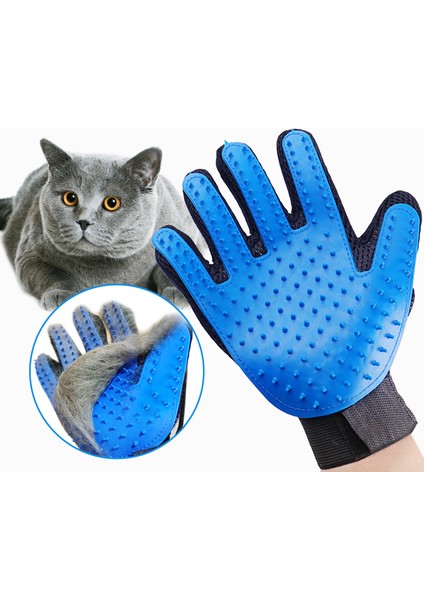 Sağ Mavi Ücretsiz Boyut Kedi Bakım Dökülme Fırçası Eldiven Dokunmatik Pet Köpek Nazik Verimli Sırt Masajı Kürk Yıkama Banyo Fırçası Tarak (Yurt Dışından) fiyatları