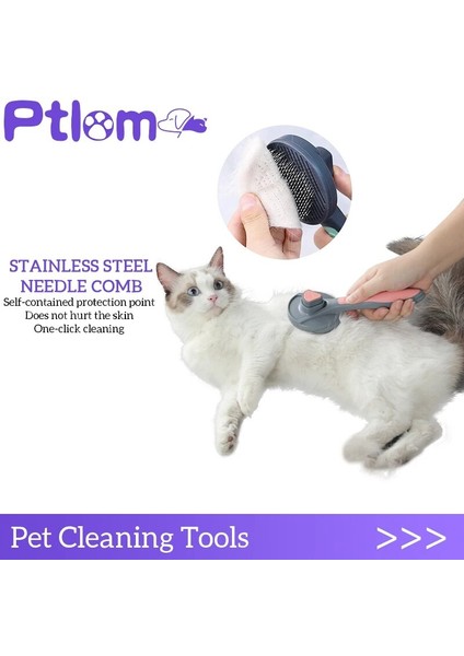 Gri Kedi Köpek Epilasyon Tarak Kedi Fırça Bakım Aracı Köpek Saç Dökülme Düzeltici Iğne Taraklar Kedi Saç Temizleme Dematting Fırça (Yurt Dışından) fiyatları