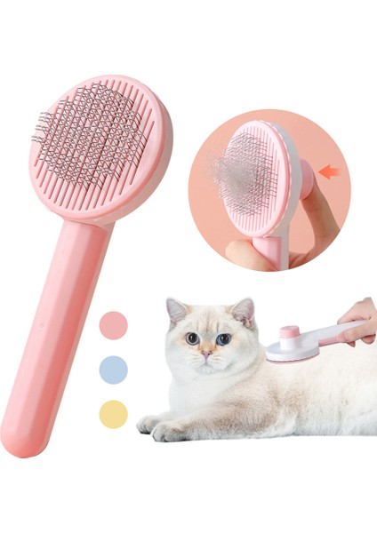 Pembe Kedi Fırça Saç Çıkarıcı Pet Kıllar Tarak Kedi Bakım Malzemeleri Hayvan Kendi Kendini Temizleyen Saç Fırçası Masaj Kedi Köpek Evcil Hayvan Fırçaları (Yurt Dışından) fırsatları