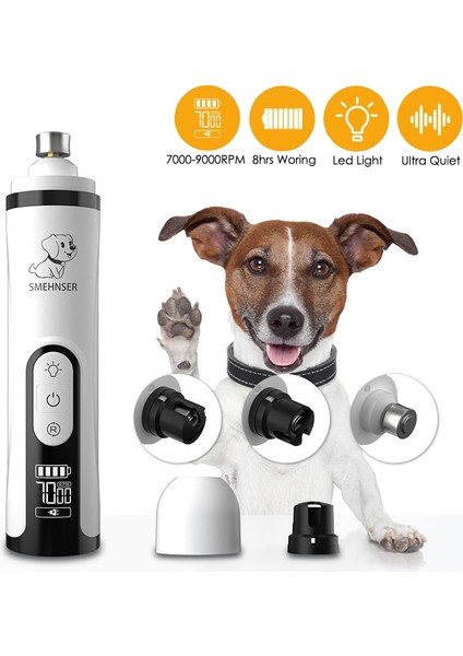 Ekle 1 Adet Kafa Elektrikli Evcil Hayvan Tırnak Törpüsü Led Işık Kedi Köpekler Tırnak Makası Usb Şarj Edilebilir Pençeleri Tırnak Kesici Bakım Giyotin Evcil Hayvan Malzemeleri (Yurt Dışından)
