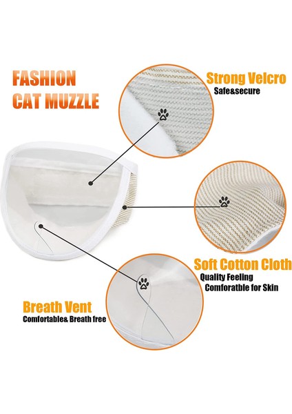 Beyaz M Pet Kedi Banyo Bakım Aracı Şeffaf Ağız ve Burun Maskesi, Etkili Anti-Isırma Kedi Tırnak Makası Yardımcı Aletler (Yurt Dışından) modelleri
