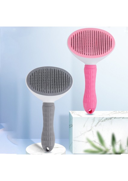 Gri Pet Köpek Kedi Tarak Kendi Kendini Temizleyen Paslanmaz Çelik Iğne Bakım Bakımı Kedi Fırça Astar Karışık Saç Çıkarıcı Kedi Güzellik Malzemeleri (Yurt Dışından)