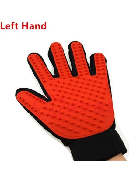 Kırmızı Sol El Bir Boyut Pet Bakım Dökülme Fırçası Eldiven Temizlik Sırt Masajı Hayvan Banyo Kürk Epilasyon Kedi Köpek Taraklar (Yurt Dışından)