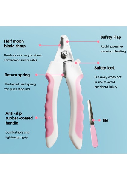 Pembe Set S Pet Kedi Köpek Tırnak Makası Kesici Orak Paslanmaz Çelik Bakım Makası Clippers Profesyonel Pet Pençeleri Köpek Malzemeleri (Yurt Dışından) indirimleri